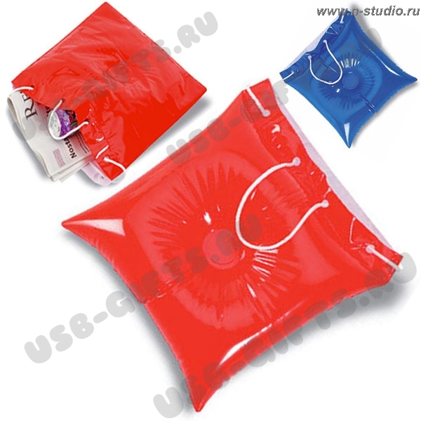 Красная сумка пляжная надувная подушка