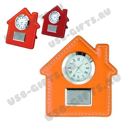 Часы настольные «Дом» оранжевые