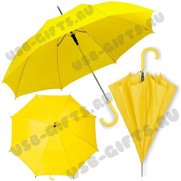 Зонт-трость желтый D 103 см под логотип зонты трости цены
