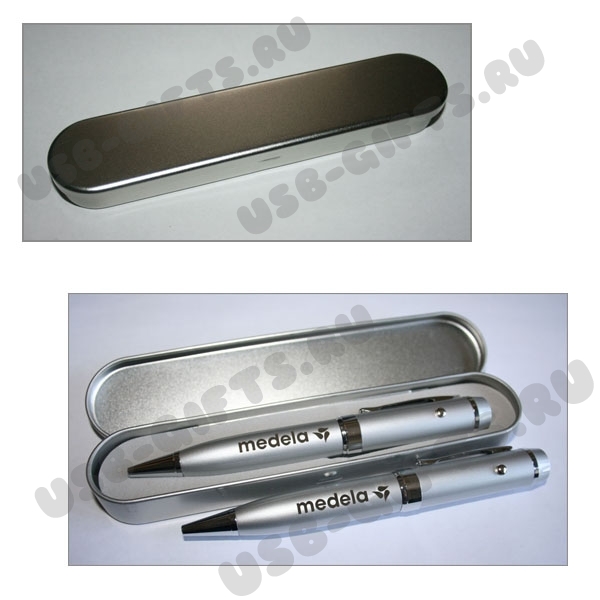 Ручки флэшки c лазерной указкой USB Pen Flash образец гравировки на ручке