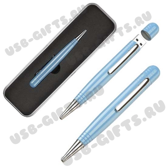 Ручка usb синяя карта памяти в подарочной упаковке usb flash pen