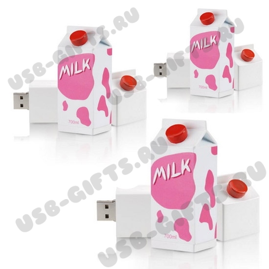 Флешки «Молоко» съедобные флеш карты пакет молока рекламные