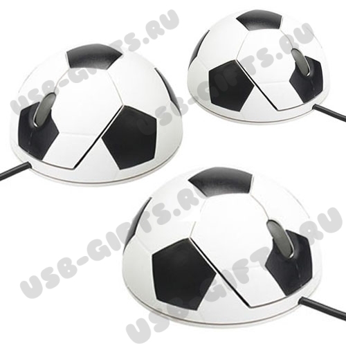 Мышь проводная компьютерная «Футбольный мяч» оптическая 2 кнопки с логотипом
