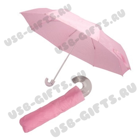 Зонт розовый, складной под логотип зонты розовые