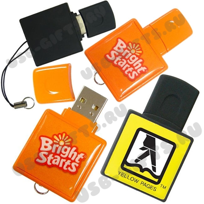Флэшки квадратные под нанесение логотипа USB Flash Drives