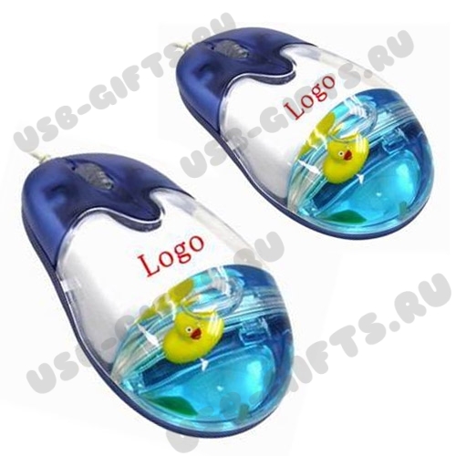 Сувенирные Aqua мыши с плавающим аква логотипом