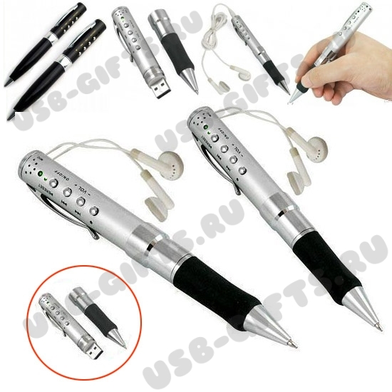 Сувенирные ручки флэшки с диктофоном и MP3 плеером под логотип