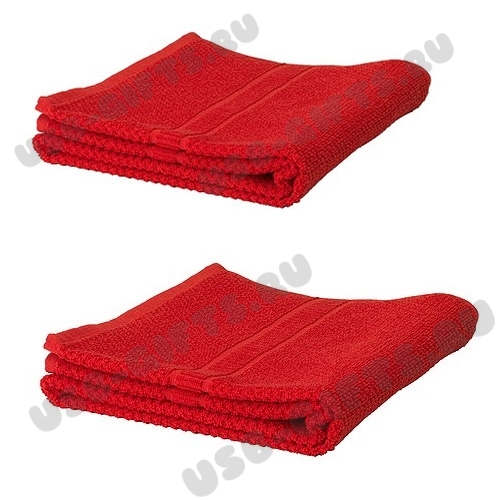 Красные полотенца махровые 140x70, 500гр. под логотип