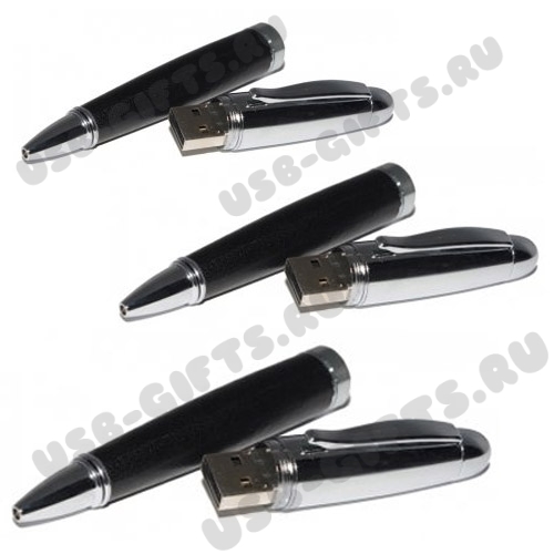 Флэшки ручки usb металлические с логотипом серебро флешки черный