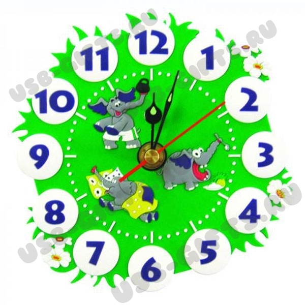 PVC часы настенные с символикой подарочные зеленые часы пвх