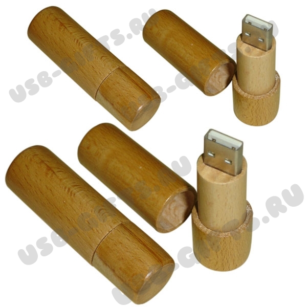 Цилиндрические флешки деревянные прайс-лист USB Flash Drive