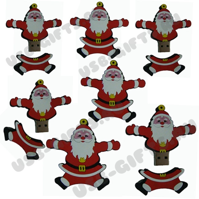 Флэшки «Санта Клаус» купить flash карты Дед Мороз с логотипом