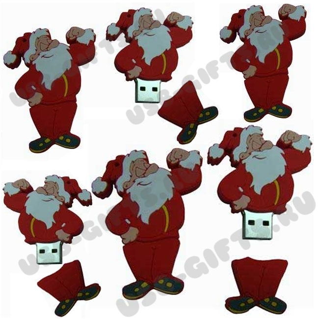 Флешки «Дед Мороз» с логотипом сувенирные флеш накопители Деды Морозы