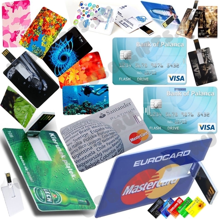 Флешка кредитка с нанесением логотипа usb флеш визитные карты оптом
