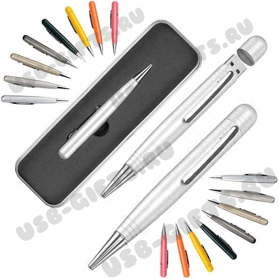 Ручки флешки металл usb flash ручки в подарочной упаковке оптом