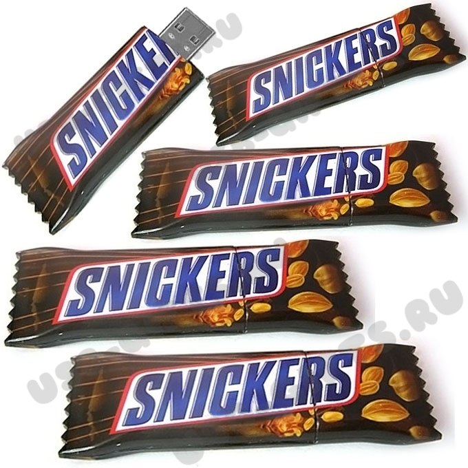 Флэшки «Сникерс» цены usb флеш карты шоколадные батончики с логотипом