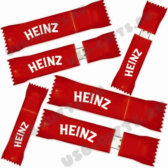 Флэшки «Кетчуп Heinz» съедобные usb флеш карты в форме еды пвх