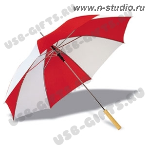 Зонт автоматический двуцветный красно-белый 