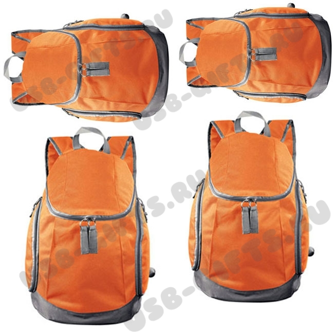 Оранжевые рюкзаки корпоративные с логотипом