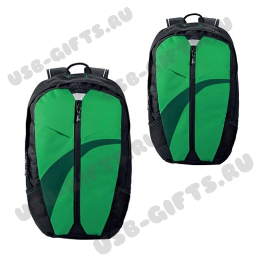Рекламные рюкзаки зеленые под нанесение логотипа
