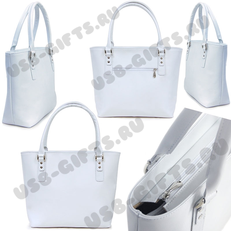 Женские белые сумки кожаные под нанесение символики