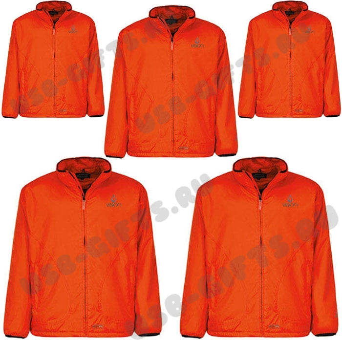 Оранжевые куртки водонепроницаемые под логотип 