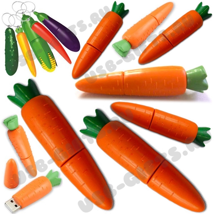 Флешки «Морковь» овощные карты usb флэш накопители морковка оптом