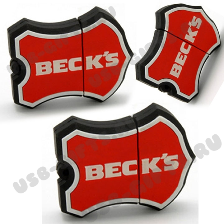 Флешки в форме логотипа компании «BECK-S» usb флэш накопители оптом