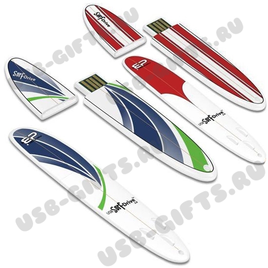 Спортивные флешки «Доска для серфинга» с логотипом usb флэш диски серфинг