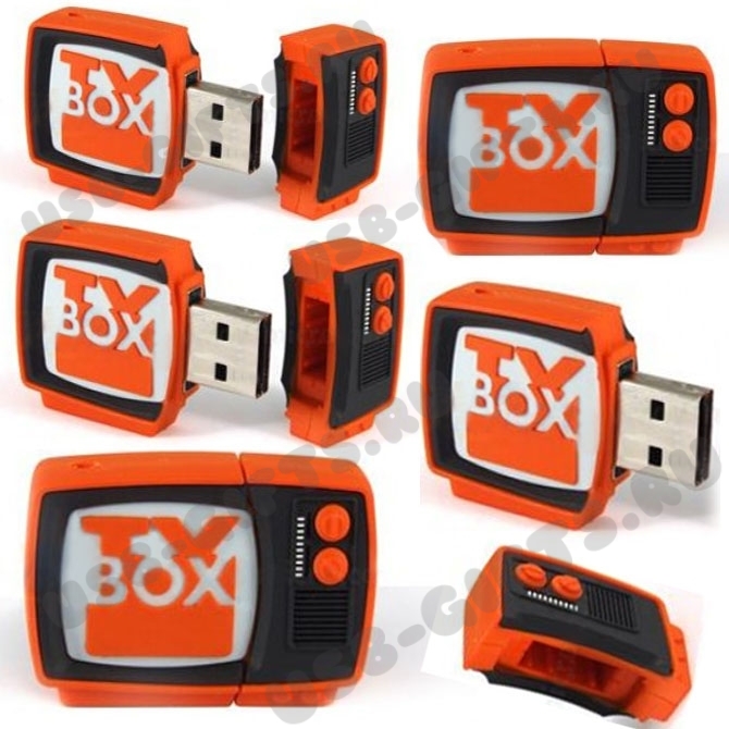 Оригинальные флэшки в форме телевизор с логотипом «TV BOX»