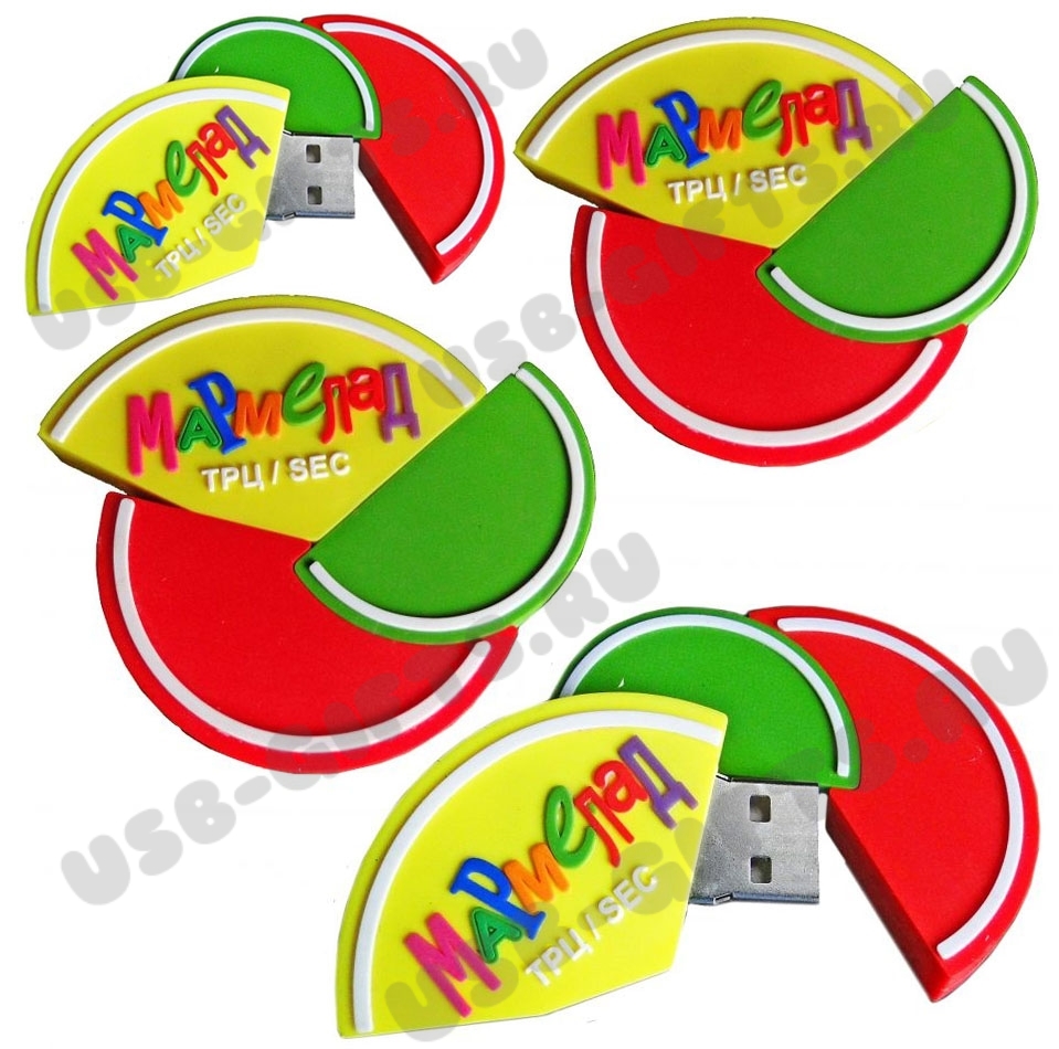 Флэшки «Мармелад» с логотипом оптом pvc кулинарные flash накопители