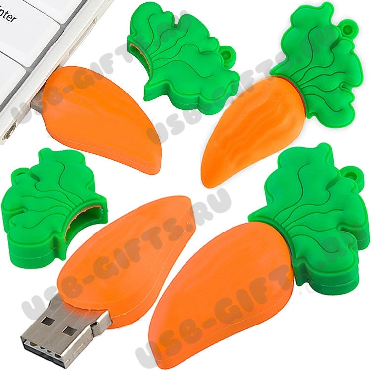 Usb флеш накопители «Морковка» овощные usb flash карты под логотип