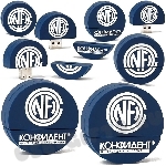 Круглые usb флеш карты логотип «Конфидент» синие флешки по индивидуальному дизайну