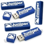 Usb флэш карты по индивидуальному дизайну в форме логотипа «Juniper»