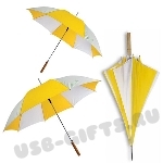 Желтые зонты автоматические с деревянной ручкой зонт трость под логотип