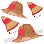 Красные соломенные шляпы с логотипами красная шляпка оптом