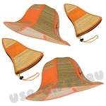 Оранжевые соломенные шляпы под логотип оранжевая шляпа