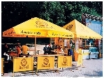 Желтые зонты-тенты 4 х 4 под логотип
