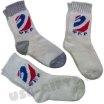 Вязаные шерстяные носки с логотипом, жаккардовые