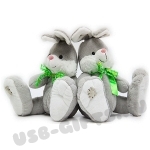 Мягкие игрушки «Кролик-заяц» с нанесением логотипа
