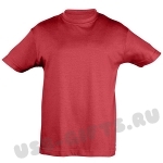 Детские футболки с логотипом продажа оптом, красные