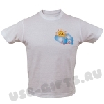 Детская футболка с нанесением логотипа оптом, белая