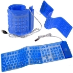 Гибкие синие клавиатуры под логотип оптом со склада