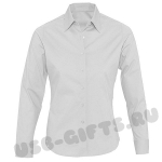 Женская белая рубашка с логотипом оптом M, L, XL, XXL