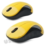 Желтые мыши беспроводные с наноприемником под нанесение логотипа
