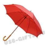 Зонт-трость красный под нанесение логотипа
