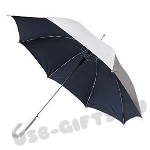Зонт-трость серебристо синий зонты с логотипом