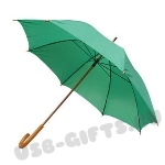 Зонт-трость светло-зеленый под логотип оптом