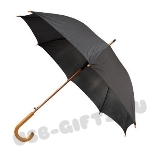 Зонт-трость полуавтомат черный
