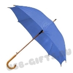 Синий зонт-трость с логотипом оптом